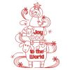 Redwork Joy To The World 08(Lg)