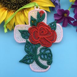 FSL Floral Crosses 04 machine embroidery designs