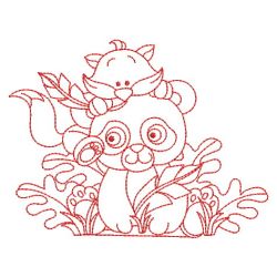 Redwork Forest Baby Animals 05(Sm) machine embroidery designs