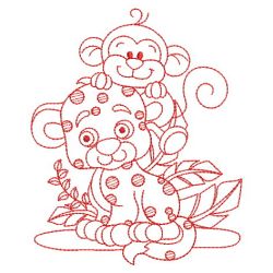 Redwork Forest Baby Animals 07(Lg) machine embroidery designs