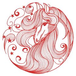 Redwork Stallion 04(Md) machine embroidery designs