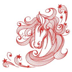 Redwork Stallion 05(Md) machine embroidery designs