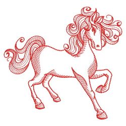 Redwork Stallion 12(Lg) machine embroidery designs