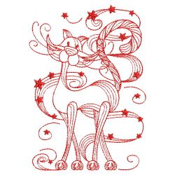 Redwork Magic Cat 03(Md) machine embroidery designs