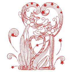 Redwork Magic Cat 08(Lg) machine embroidery designs