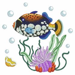 Tropical Fish Scene 03(Md) machine embroidery designs