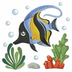 Tropical Fish Scene 04(Md) machine embroidery designs