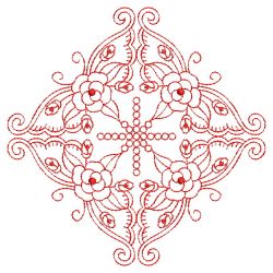 Redwork Rose Quilts 05(Lg) machine embroidery designs