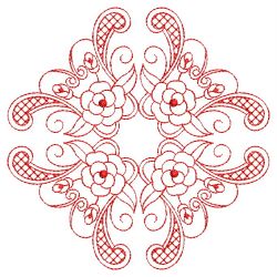 Redwork Rose Quilts 07(Lg) machine embroidery designs