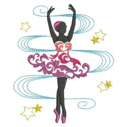 Swirly Ballet Silhouettes(Sm) machine embroidery designs