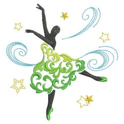 Swirly Ballet Silhouettes 03(Lg) machine embroidery designs