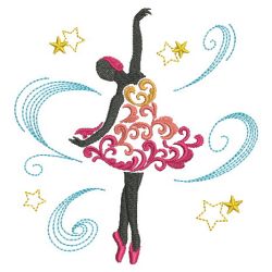 Swirly Ballet Silhouettes 04(Sm) machine embroidery designs