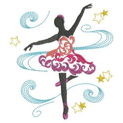 Swirly Ballet Silhouettes 05(Lg) machine embroidery designs