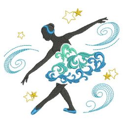 Swirly Ballet Silhouettes 07(Md) machine embroidery designs