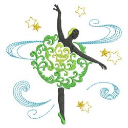 Swirly Ballet Silhouettes 08(Md) machine embroidery designs