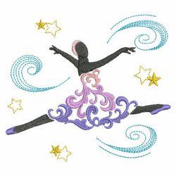 Swirly Ballet Silhouettes 10(Sm) machine embroidery designs