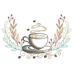 Coffee with Laurels 09(Sm) machine embroidery designs