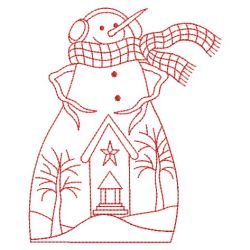 Redwork Winter Snowmen(Md) machine embroidery designs