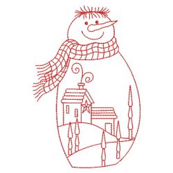 Redwork Winter Snowmen 02(Lg) machine embroidery designs