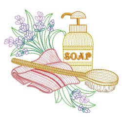 Rippled Blooming Bathroom(Lg) machine embroidery designs