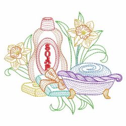 Rippled Blooming Bathroom 02(Md) machine embroidery designs