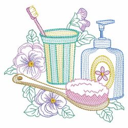 Rippled Blooming Bathroom 06(Lg) machine embroidery designs