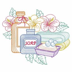 Rippled Blooming Bathroom 09(Lg) machine embroidery designs