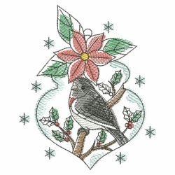 Christmas Birds Ornament 09(Md) machine embroidery designs