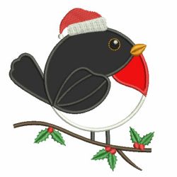 Applique Christmas Birds 04(Lg) machine embroidery designs