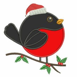 Applique Christmas Birds 05(Lg) machine embroidery designs