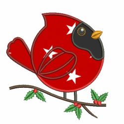 Applique Christmas Birds 06(Md) machine embroidery designs