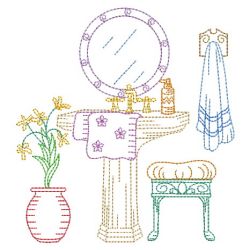 Vintage Bath Time 07(Lg) machine embroidery designs