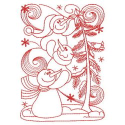 Redwork Folk Art Christmas 2 07(Lg) machine embroidery designs