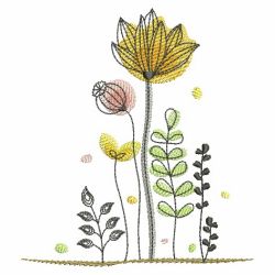 Growing Flowers 03(Lg) machine embroidery designs