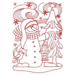 Redwork Christmas Snowmen 02(Md)