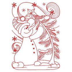 Redwork Christmas Snowmen 07(Md)