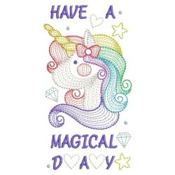 Rippled Magical Unicorn 07(Sm) machine embroidery designs