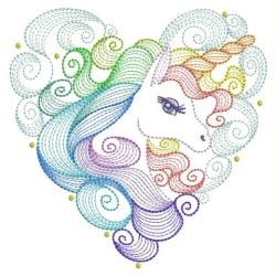 Rippled Magical Unicorn 08(Lg) machine embroidery designs