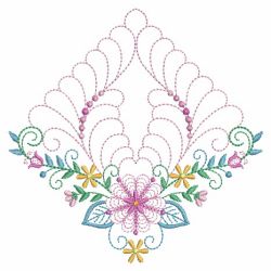 Trapunto Rippled Bloom Blocks 02(Md) machine embroidery designs