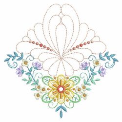 Trapunto Rippled Bloom Blocks 04(Lg) machine embroidery designs