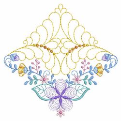 Trapunto Rippled Bloom Blocks 05(Md) machine embroidery designs