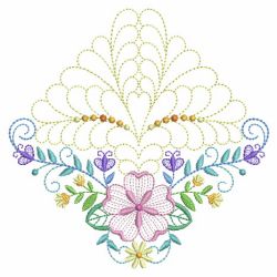 Trapunto Rippled Bloom Blocks 06(Sm) machine embroidery designs