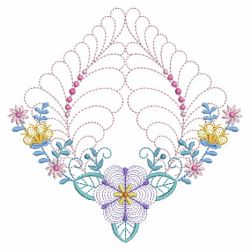 Trapunto Rippled Bloom Blocks 08(Sm) machine embroidery designs