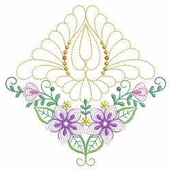 Trapunto Rippled Bloom Blocks 09(Sm) machine embroidery designs