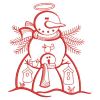 Redwork Country Snowman 2 07(Lg)