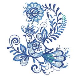 Delft Blue Floral Birds 2 04(Md) machine embroidery designs