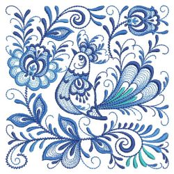 Delft Blue Floral Birds 2 05(Lg) machine embroidery designs