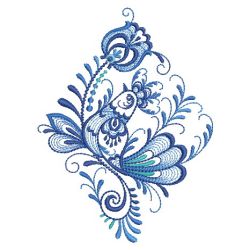 Delft Blue Floral Birds 2 07(Md) machine embroidery designs