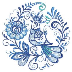 Delft Blue Floral Birds 2 08(Sm) machine embroidery designs