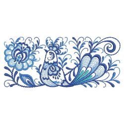 Delft Blue Floral Birds 2 10(Lg)